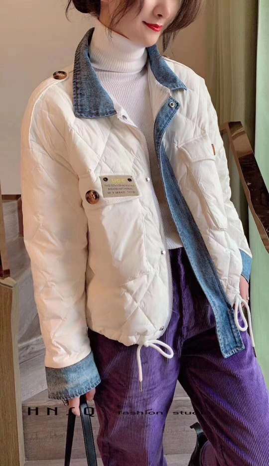 Match Denim Down Jacket