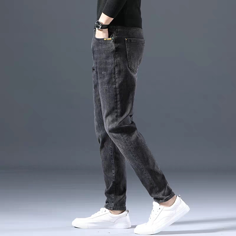 High-end men's jeans from a trendy brand, 2020 autumn new style, slimming and petite Korean-style versatile stretch long pants Item Picture