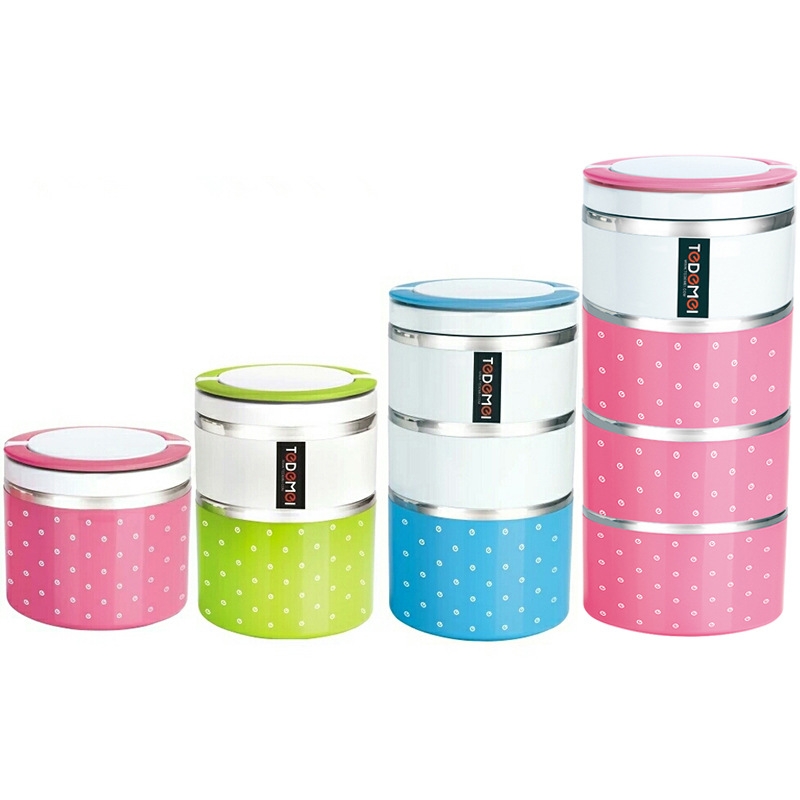 Stainless steel insulated lunch box bucket, double-layered 1 student lunch box, multi-layered 4 layers for office workers, Chinese-style lunch for men and women detail image 5