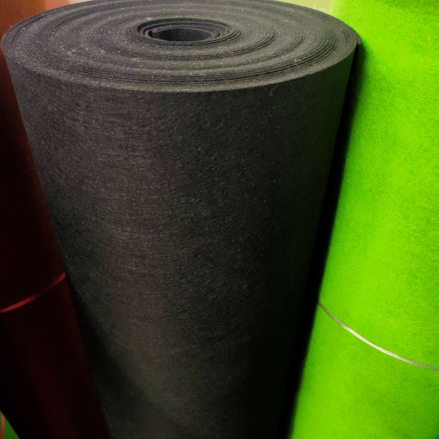 Black 3mm non-woven fabric