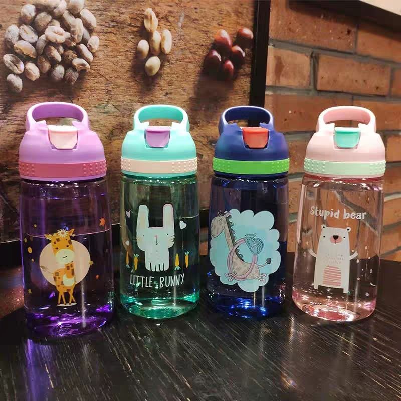 Children's straw cups, learning drinking cups, leak-proof water bottles for boys and girls, anti-drop cups for kindergartens, portable water cups for primary school students undefined