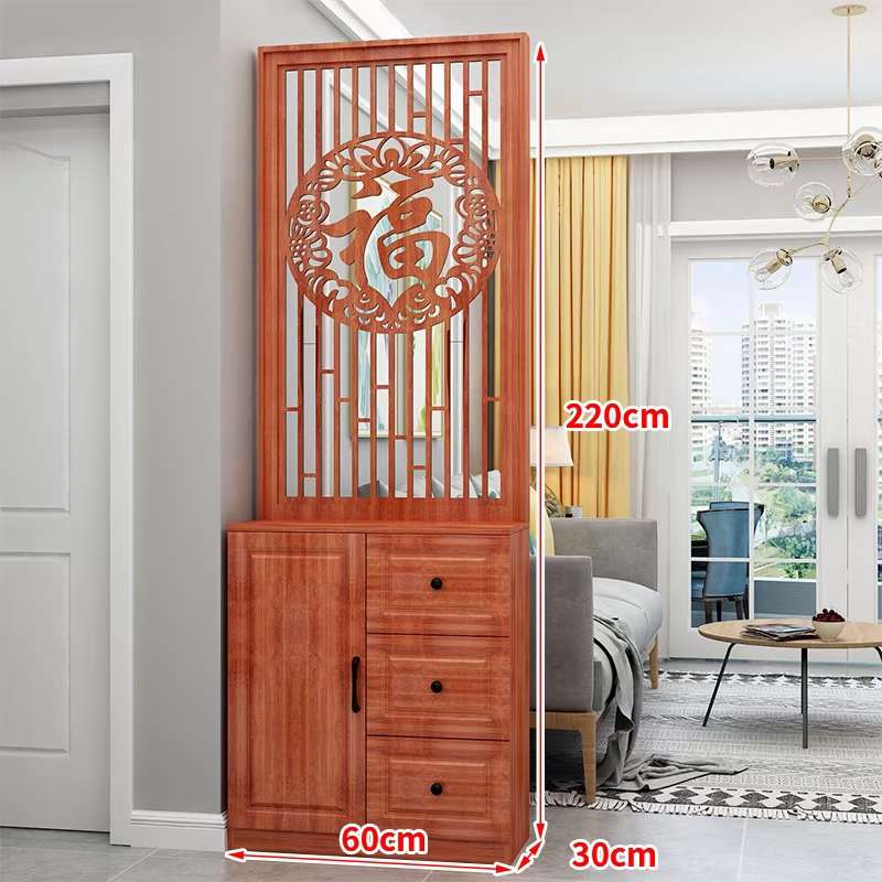 屏风展示架/屏风柜/屏风中式白底实物图