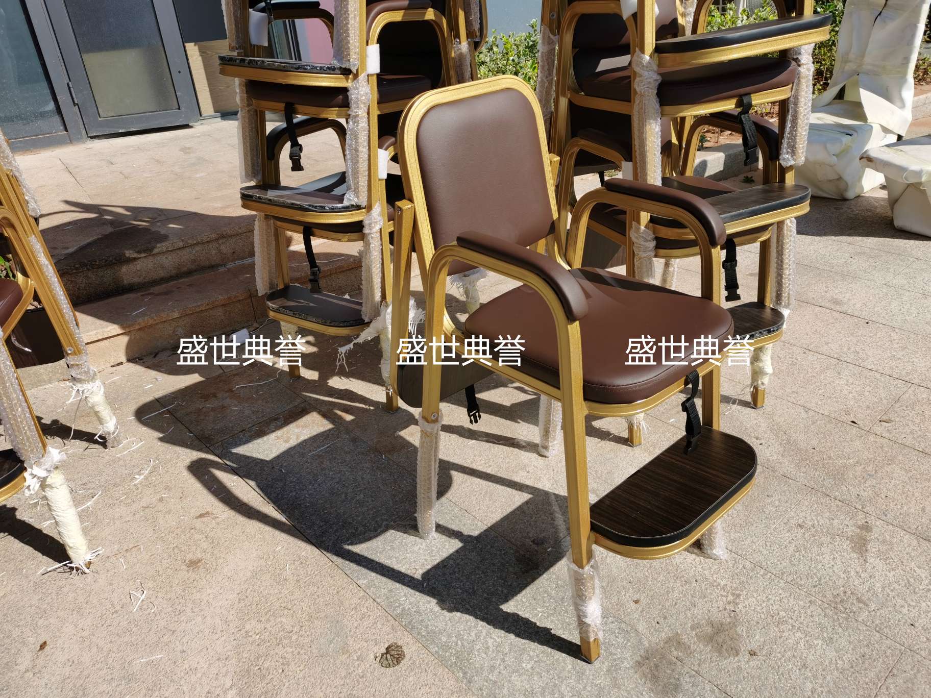 杭州国际宴会中心宝宝餐椅酒店宴会厅铝合金宝宝椅餐厅包厢儿童椅详情图7