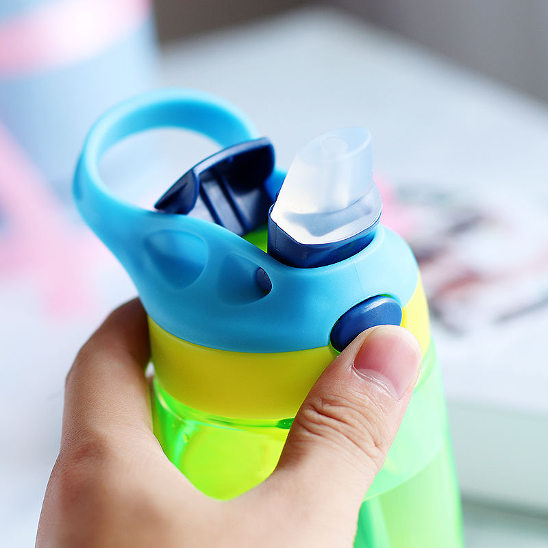 Children's straw cups, learning drinking cups, leak-proof water bottles for boys and girls, anti-drop cups for kindergartens, portable water cups for primary school students detail image 7