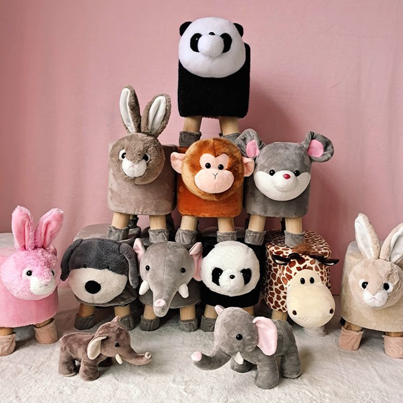 星辰厂家动物凳换鞋凳毛绒凳子小朋友最爱详情11