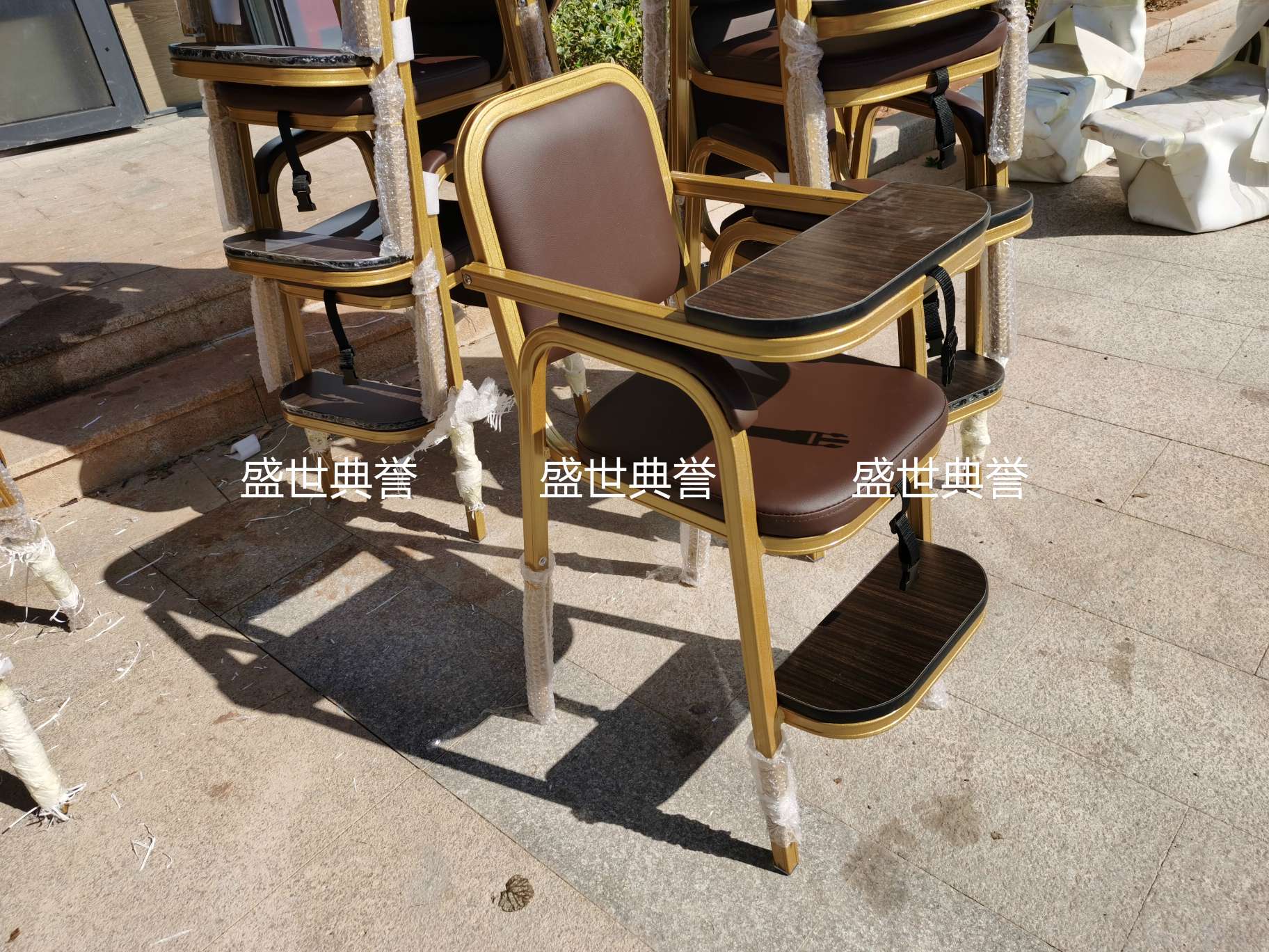 杭州国际宴会中心宝宝餐椅酒店宴会厅铝合金宝宝椅餐厅包厢儿童椅详情图3