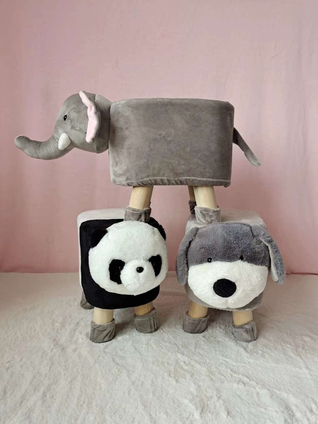 星辰厂家动物凳换鞋凳毛绒凳子小朋友最爱详情9