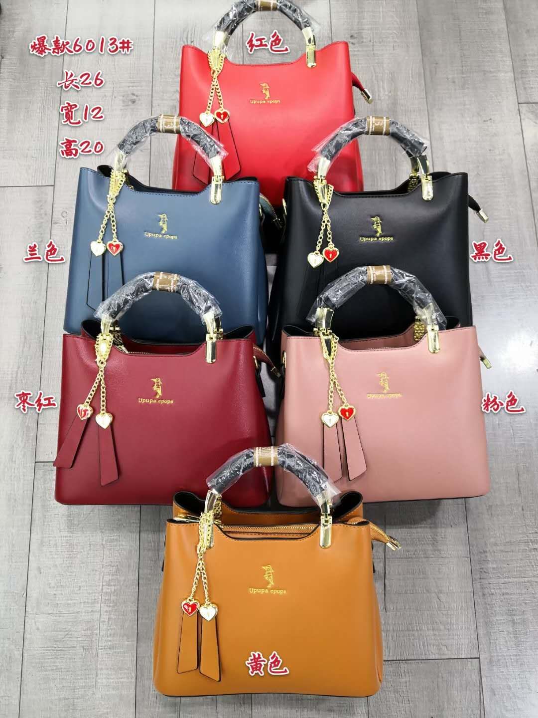 香港啄木鸟品牌女包 牛皮纹 手提单肩斜挎女包 经典爆款详情图8