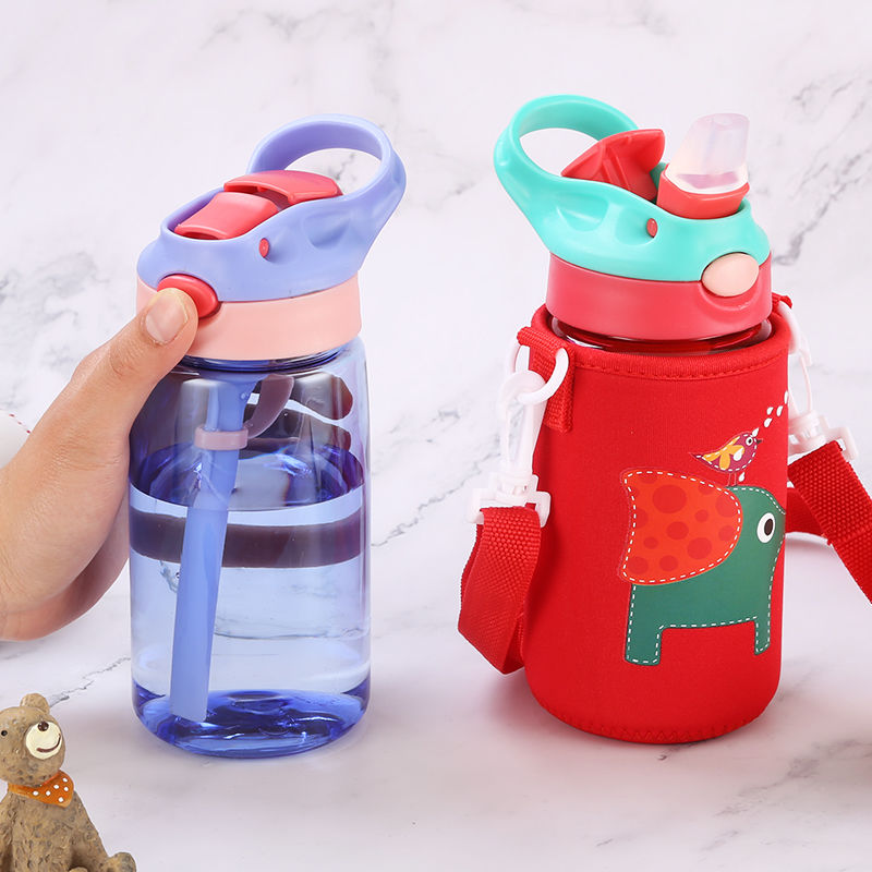 Children's straw cups, learning drinking cups, leak-proof water bottles for boys and girls, anti-drop cups for kindergartens, portable water cups for primary school students detail image 8