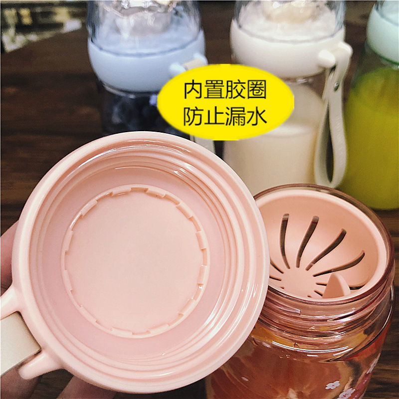 皇冠熊韩版ins可爱少女学生塑料杯随手杯网红抖音同款闺蜜防摔细节图