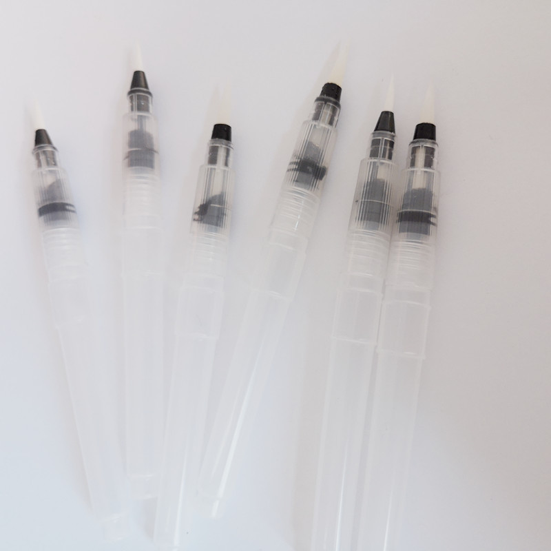 厂家直销  水溶彩铅储水笔绘画毛笔 固体水彩颜料自然水笔 油画笔