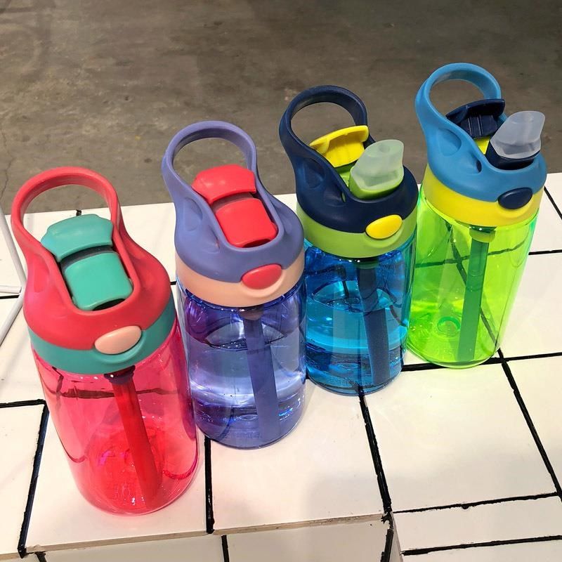 Children's straw cups, learning drinking cups, leak-proof water bottles for boys and girls, anti-drop cups for kindergartens, portable water cups for primary school students undefined