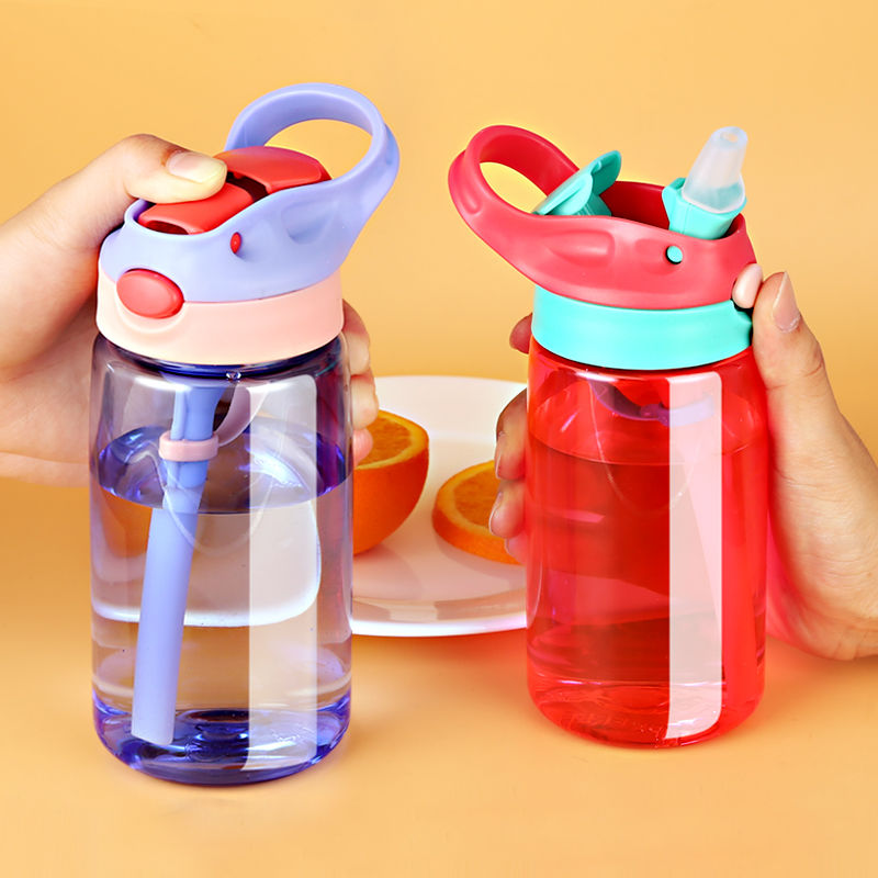 Children's straw cups, learning drinking cups, leak-proof water bottles for boys and girls, anti-drop cups for kindergartens, portable water cups for primary school students detail image 3