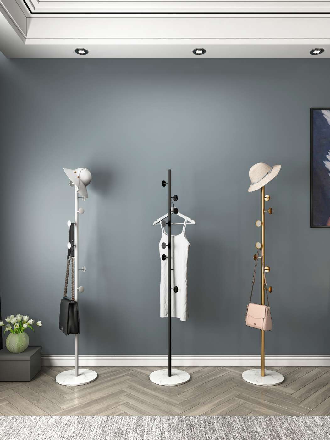 星辰家具厂轻奢衣帽架不锈钢衣帽架详情图6