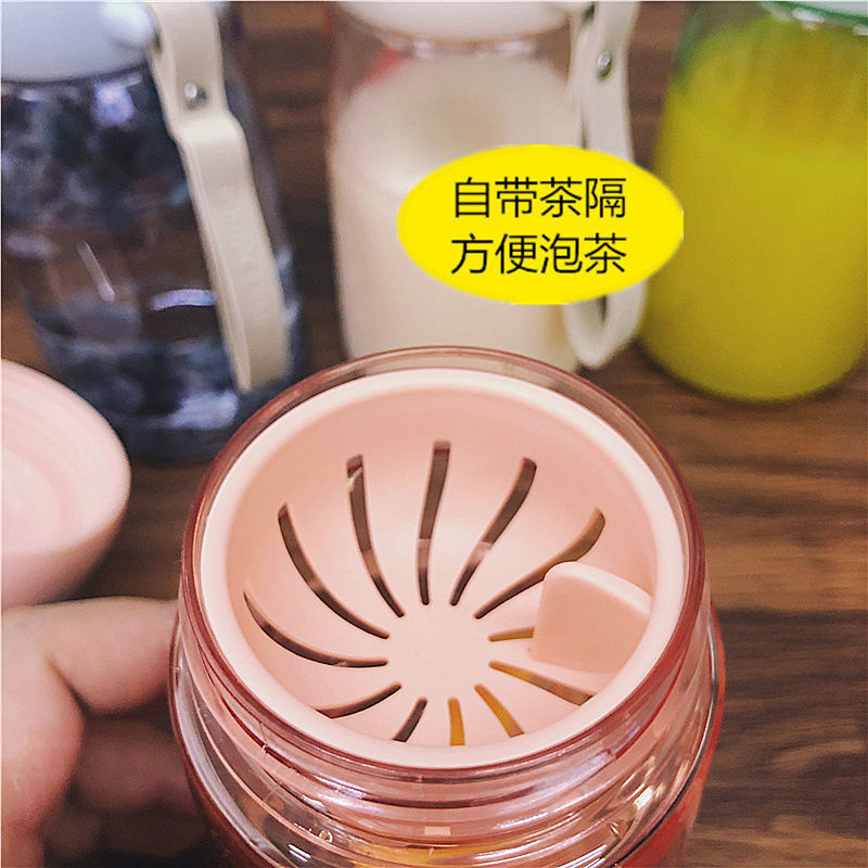 皇冠熊韩版ins可爱少女学生塑料杯随手杯网红抖音同款闺蜜防摔详情图2