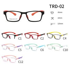 TRD-02有现货硅胶TR超轻近视眼镜框架儿童小学生硅胶眼镜框斜视弱视远视散光矫正可配度数眼镜架
