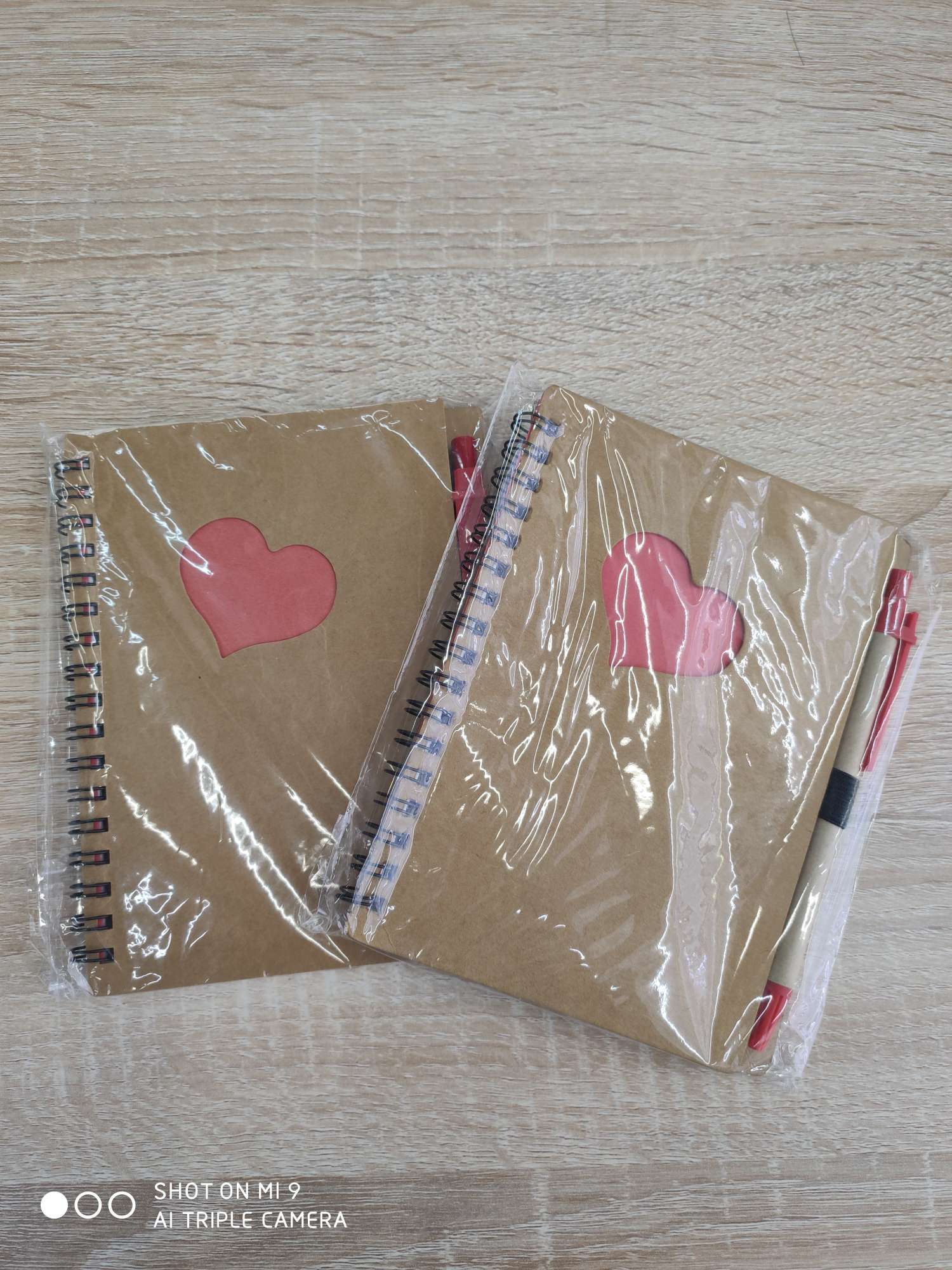 旺达文具学生学习办公文化纸品本册线圈本 爱心便签本牛皮纸线圈本