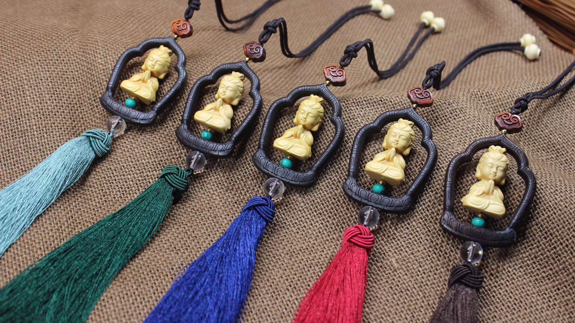 Ebony outer frame pendant