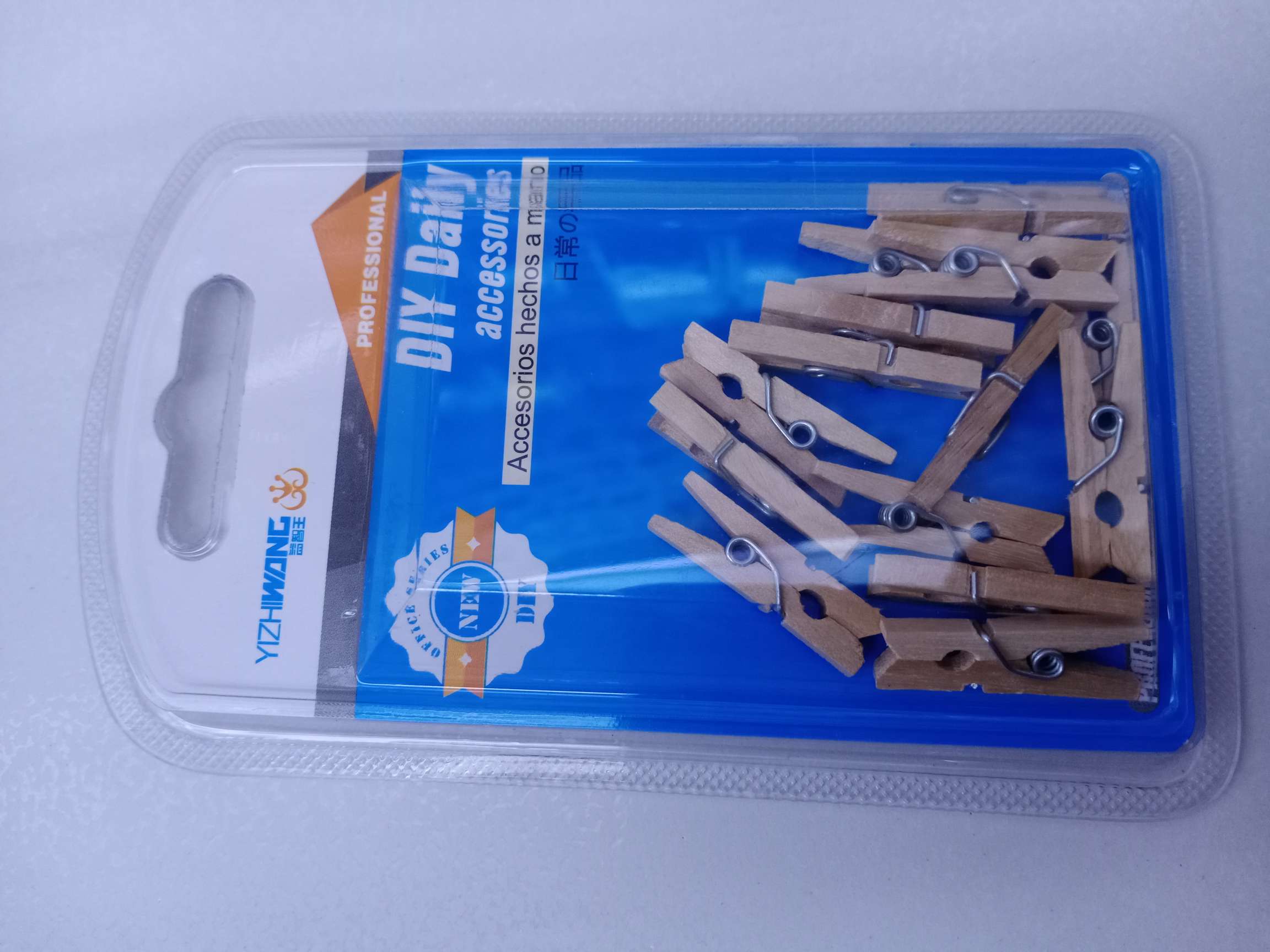 YZW1202 25mm本色木夹14枚产品图