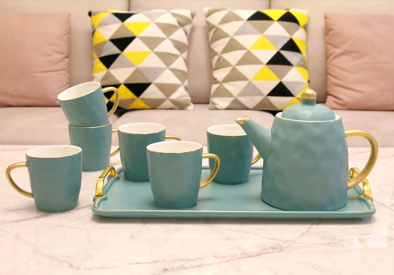 Nordic light luxury ceramic tea sets, ceramic water sets, home coffee sets and gifts Specification image