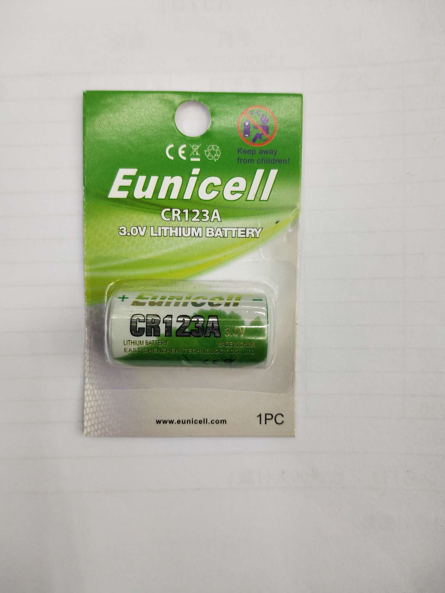 بطاريات الليثيوم CR123a، لمرة واحدة