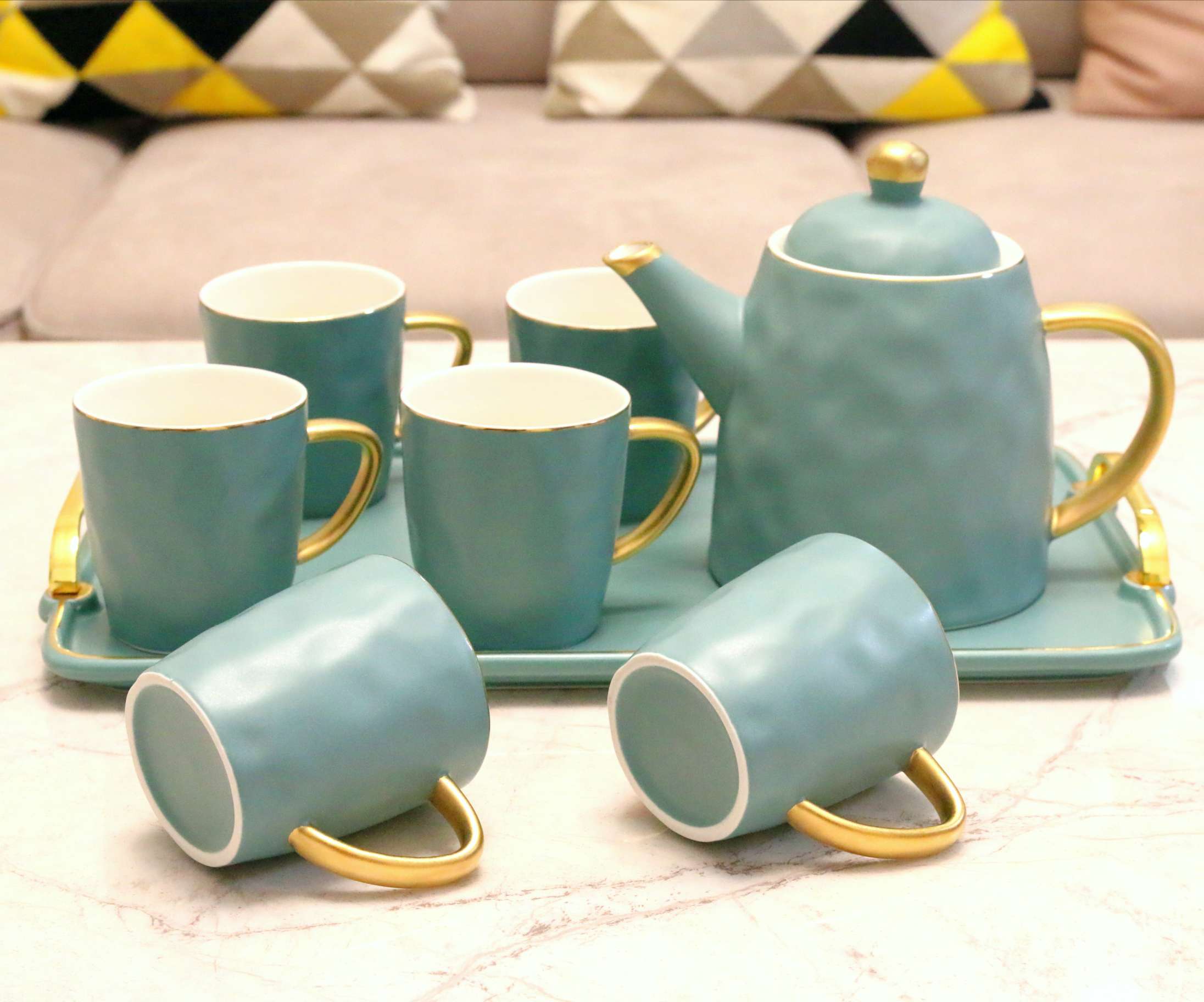 Nordic light luxury ceramic tea sets, ceramic water sets, home coffee sets and gifts