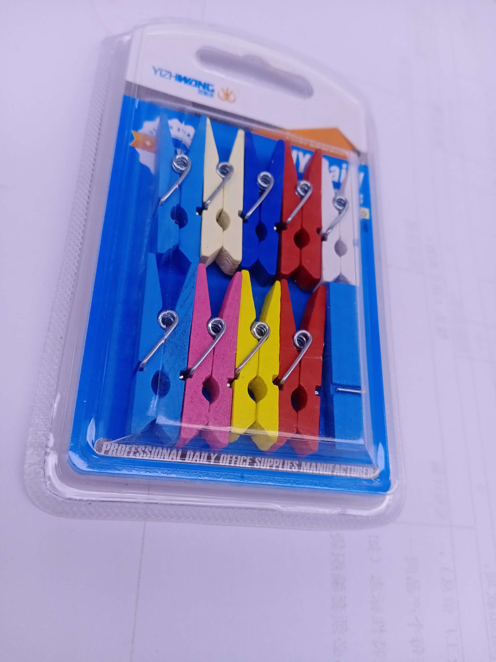Eight 35mm color wooden clips of YZW1204 Specification image