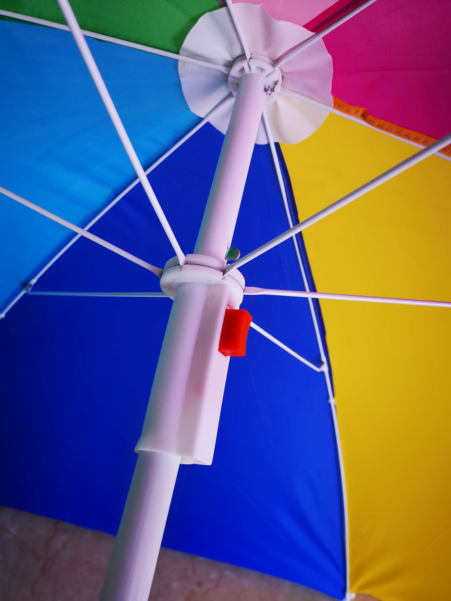 150CM遮阳涤丝布防雨彩虹色风景布沙滩伞细节图