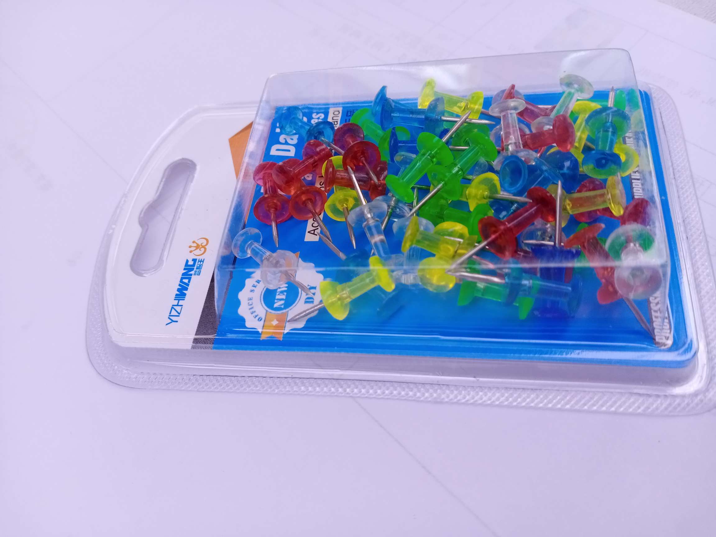 50 YZW1002 transparent colored I-shaped nails detail image 1