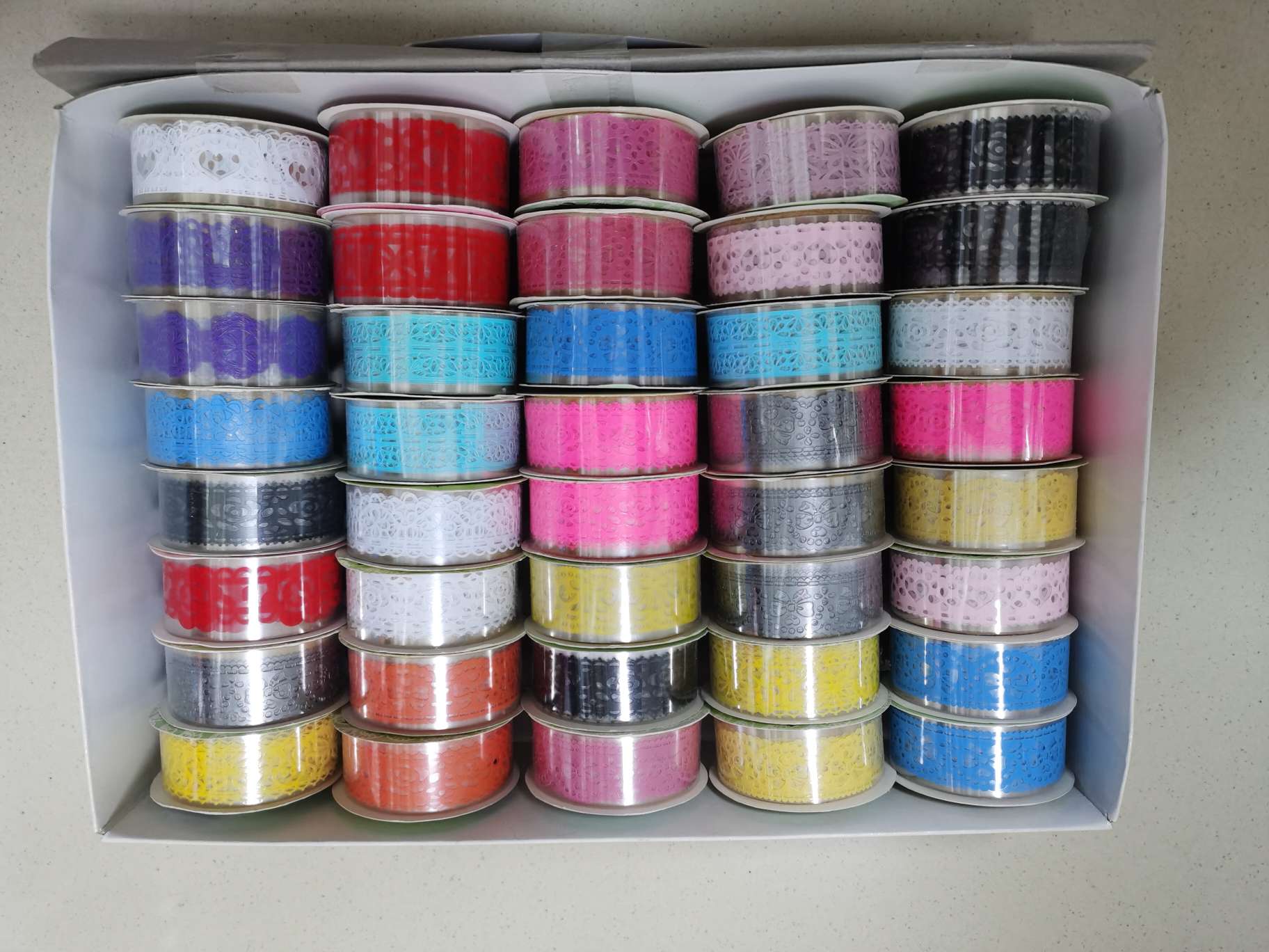 镭射花边胶带，中号，图案颜色多