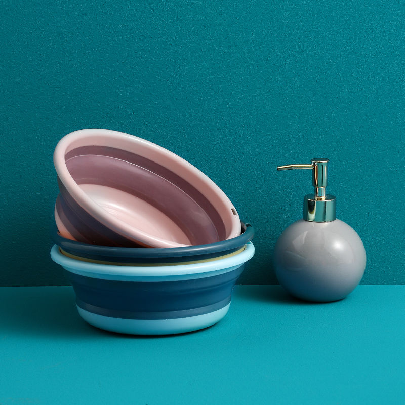 可折叠洗脸盆家用塑料婴儿便携式旅行宿舍学生洗衣盆洗澡洗脚盆子 小号  琴 2003