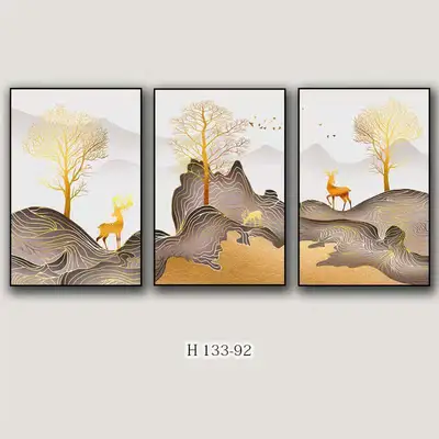 Crystal Porcelain Series Style Triptych Decorative Painting