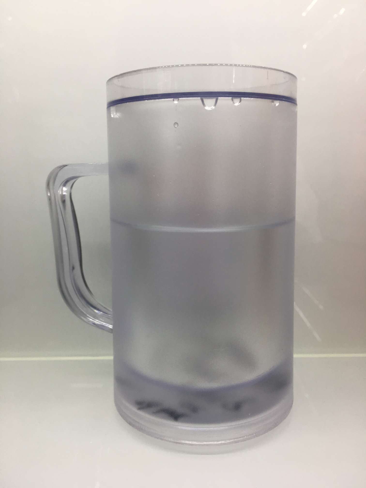 塑料杯 冰杯 双层塑料水杯带手柄 填充水可定制