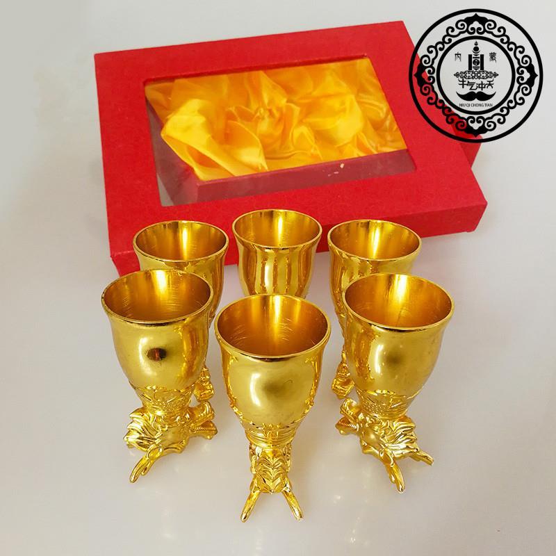 蒙古敬酒杯白酒杯烈酒杯金龙头杯送礼酒杯拍戏酒杯详情图9