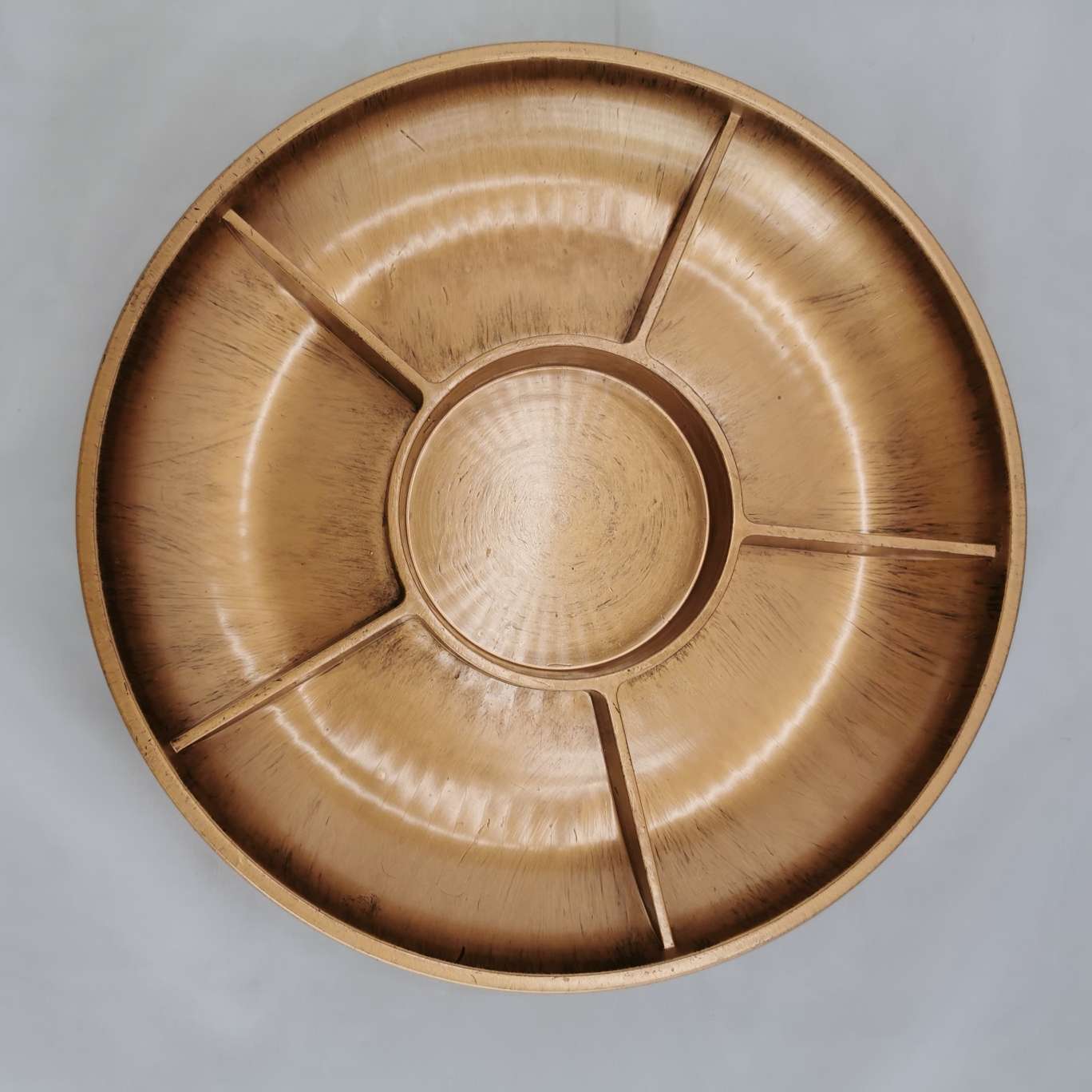 12-inch round 6-compartment candy and snack plate storage plate detail image 7