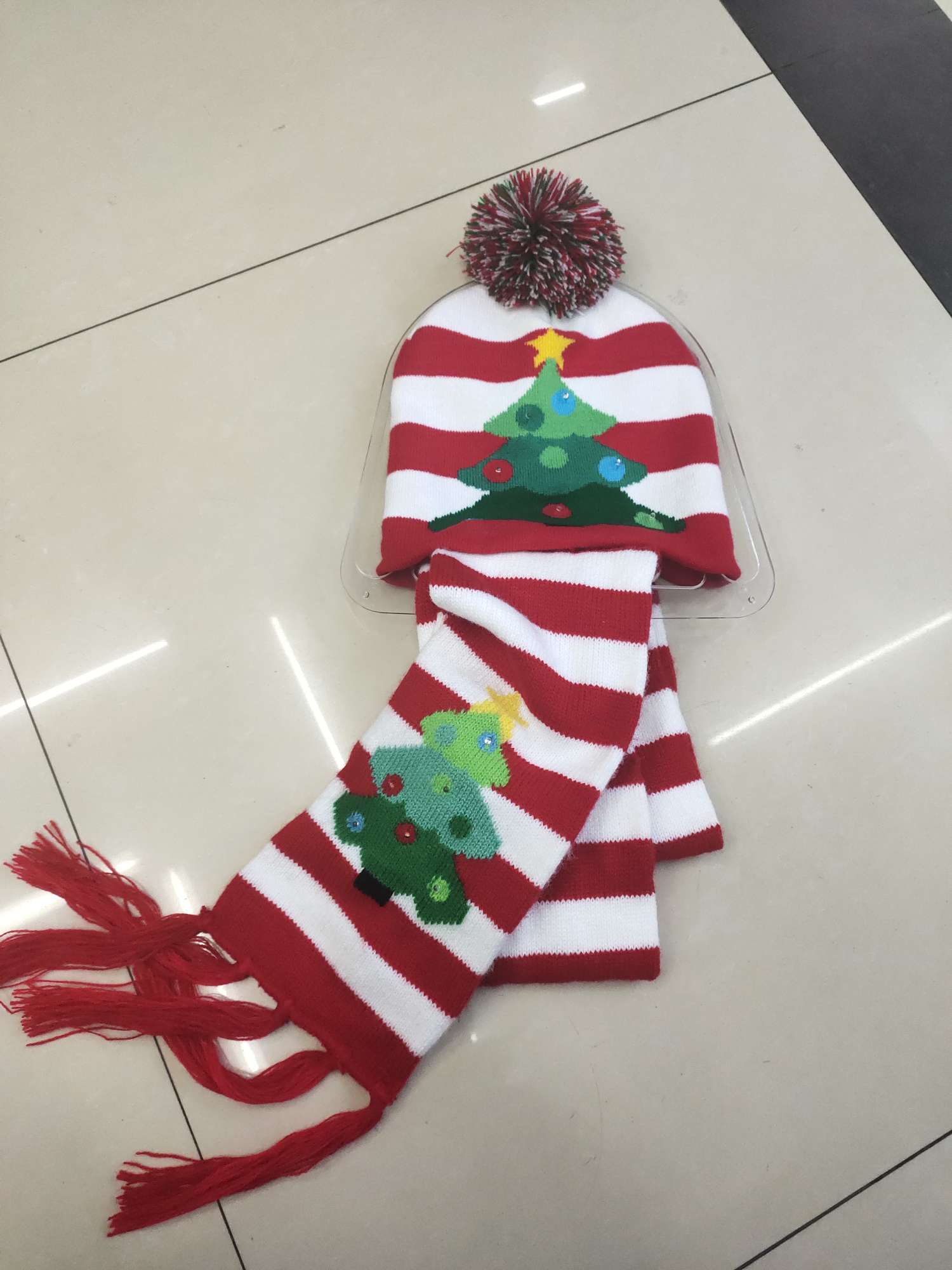 圣诞围巾帽子套装