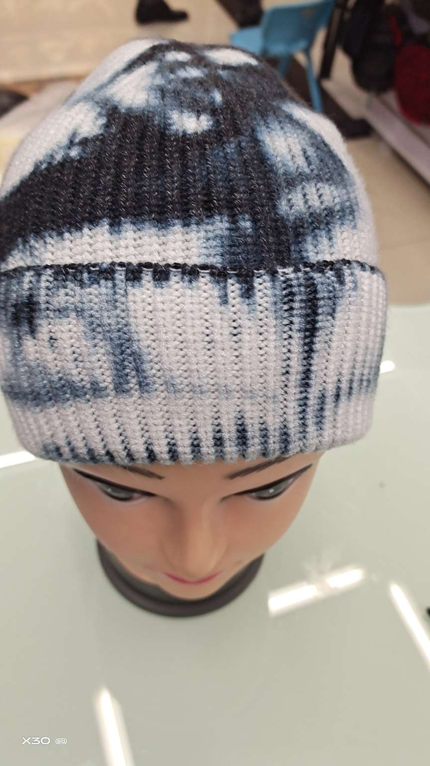 Tie-dyed woolen cap Specification image