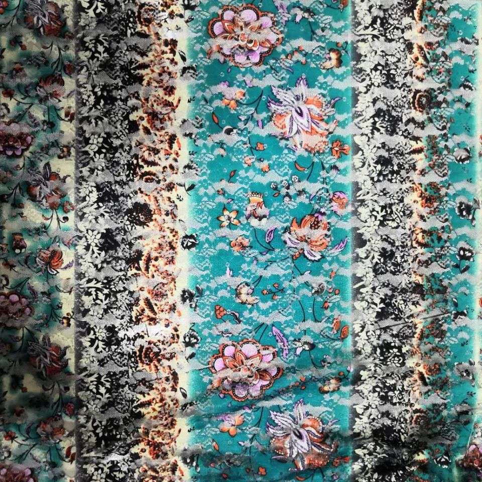 The lace printed fabric of the dress top is slightly elastic and translucent, so it needs to be lined with a scarf, a scarf and swimsuit accessories Item Picture