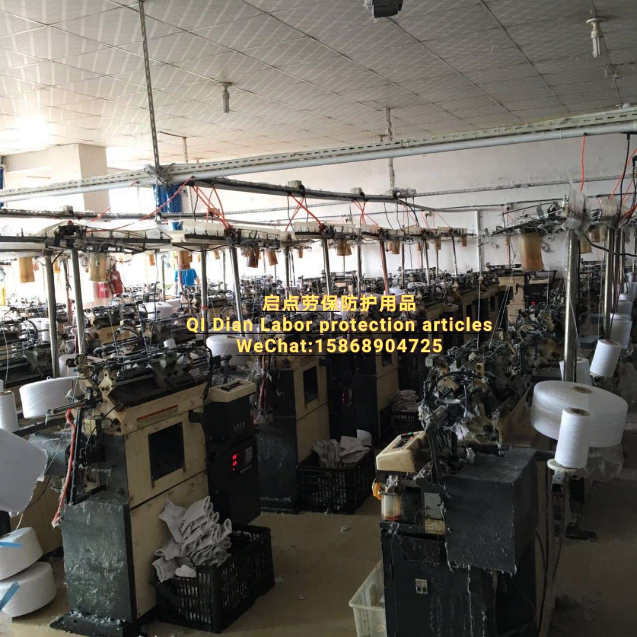 劳保手套 红花线手套 全棉针织加厚耐磨防滑纱线手套 防护劳保手套厂家直销详情图9