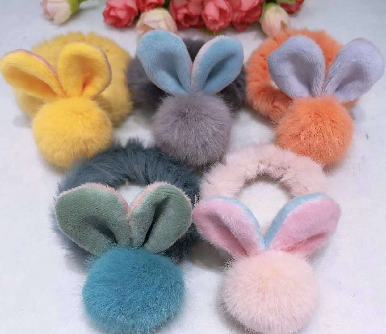 The latest Korean multi-color cartoon ear hair ring thumbnail