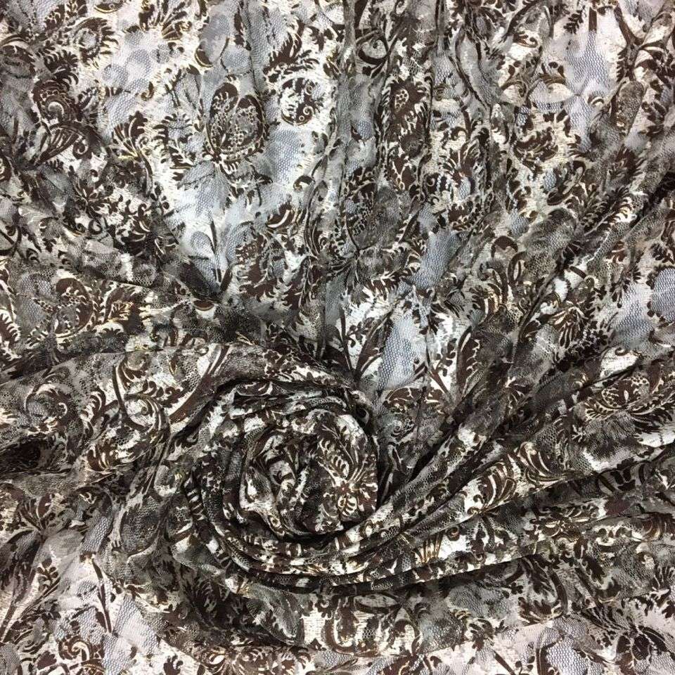 国潮民族风黑色连衣裙上衣 蕾丝印花 布料微弹微透需内衬围巾围脖泳装详情9