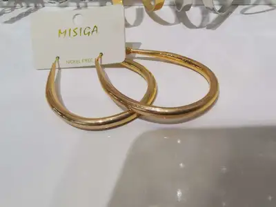 C Type Earrings Metal Plating