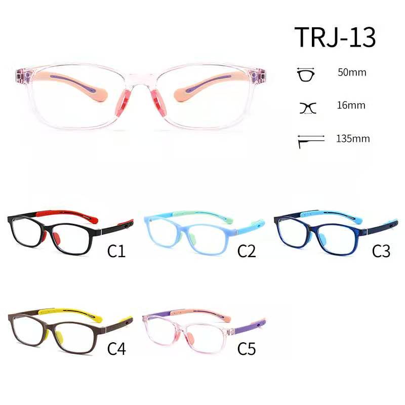 TRJ-13有现货硅胶TR超轻近视眼镜框架儿童小学生硅胶眼镜框斜视弱视远视散光矫正可配度数眼镜架