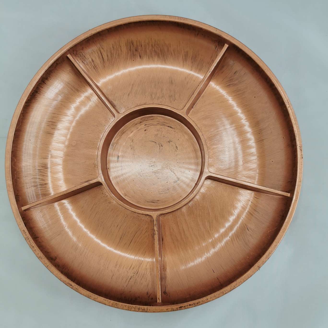 12-inch round 6-compartment candy and snack plate storage plate detail image 8