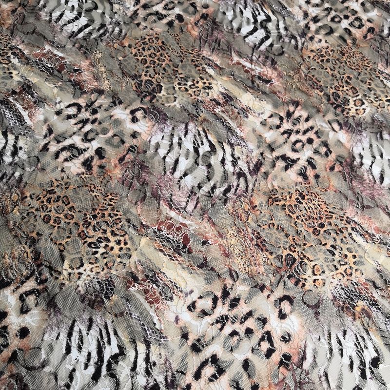 Lace fabric, fabric head, sold by pound. Lace accessories, chiffon fabric, leopard print pattern Specification image