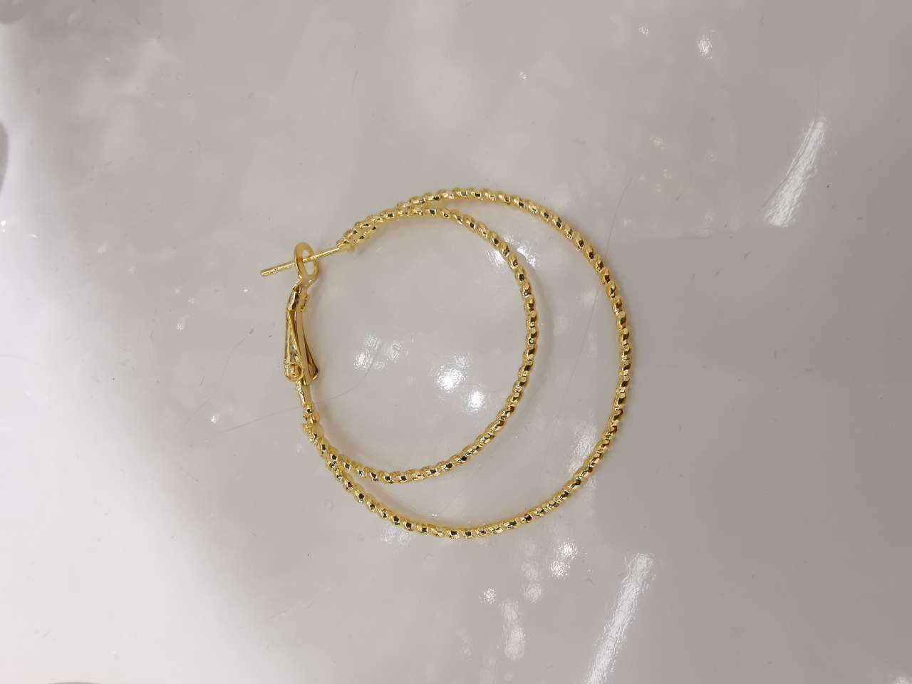 Gold Electroplated Earrings details Picture