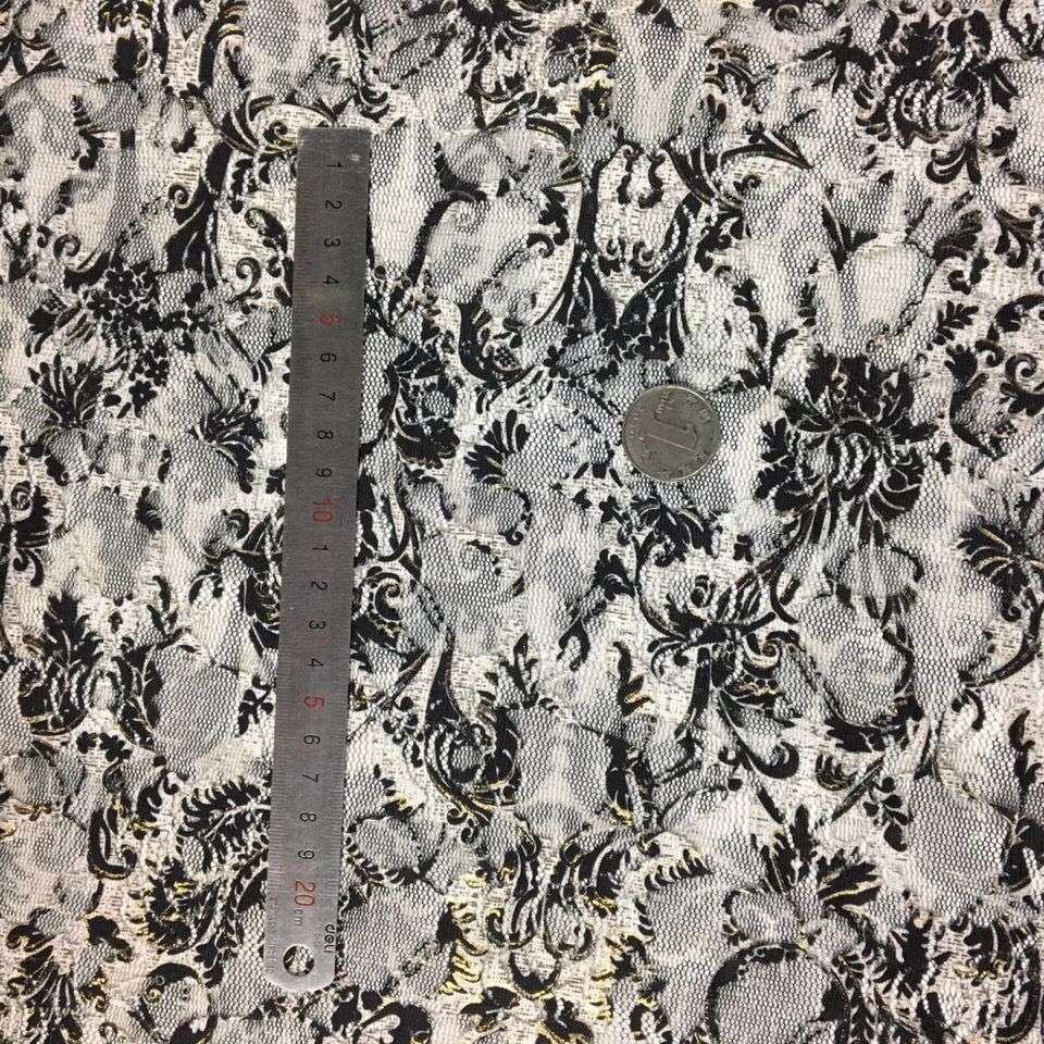 国潮民族风黑色连衣裙上衣 蕾丝印花 布料微弹微透需内衬围巾围脖泳装详情1