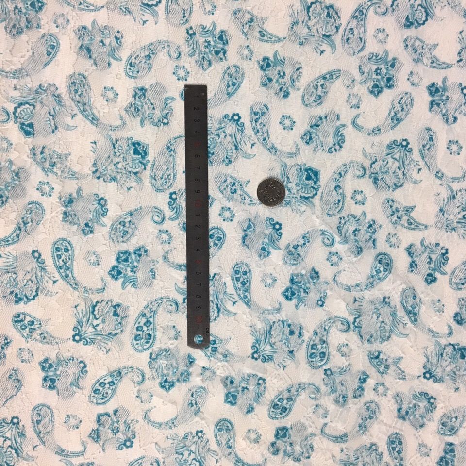 The top of the cashew dress is made of lace printed fabric, which is slightly elastic and translucent. It needs to be lined with a scarf, neck and swimsuit fabric pic 5