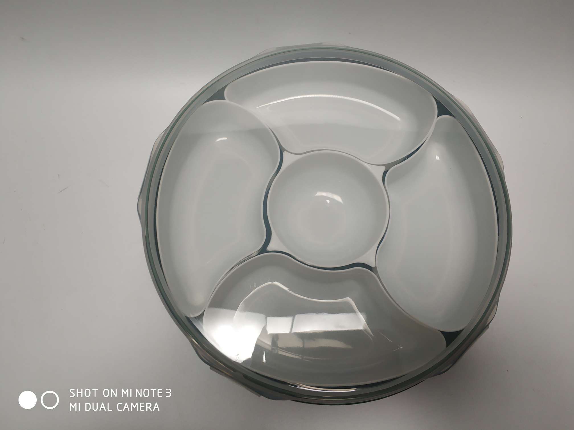 圆形糖果盘五格  塑料干果盘 直径27.5×高度6cm详情图1