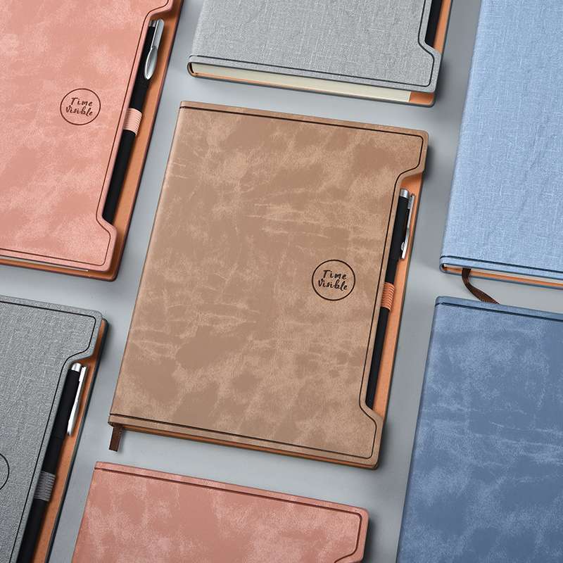 商务办公简约多色笔记本记事本礼盒套装定制logo